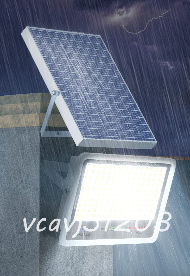 ◆新品◆ソーラーライト街灯 屋外用 LED投光器 太陽光発電 防水 高輝度バッテリー残量表示 防犯ライト庭用 ガーデンライト駐車場 照明3800W_画像8