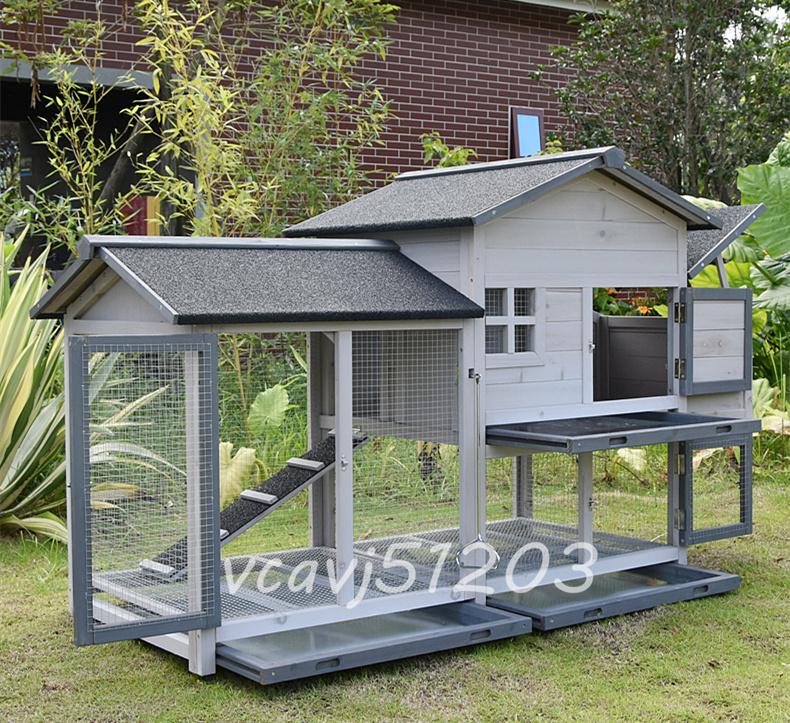 * beautiful goods * high quality * large chicken small shop . is to small shop wooden pet holiday house rainproof . corrosion house rabbit chicken small shop breeding outdoors .. garden for cleaning easy to do 