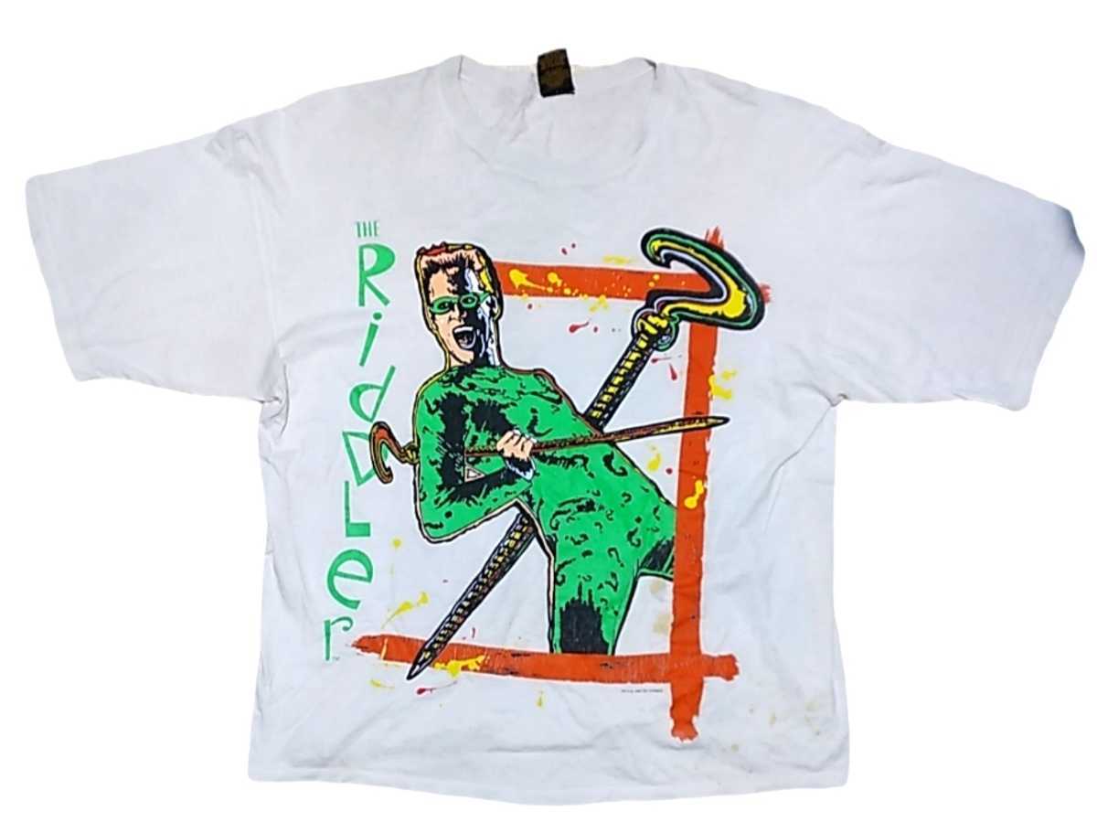 稀少 90s リドラー USA製 両面プリントTシャツ XL 白 アメコミ www