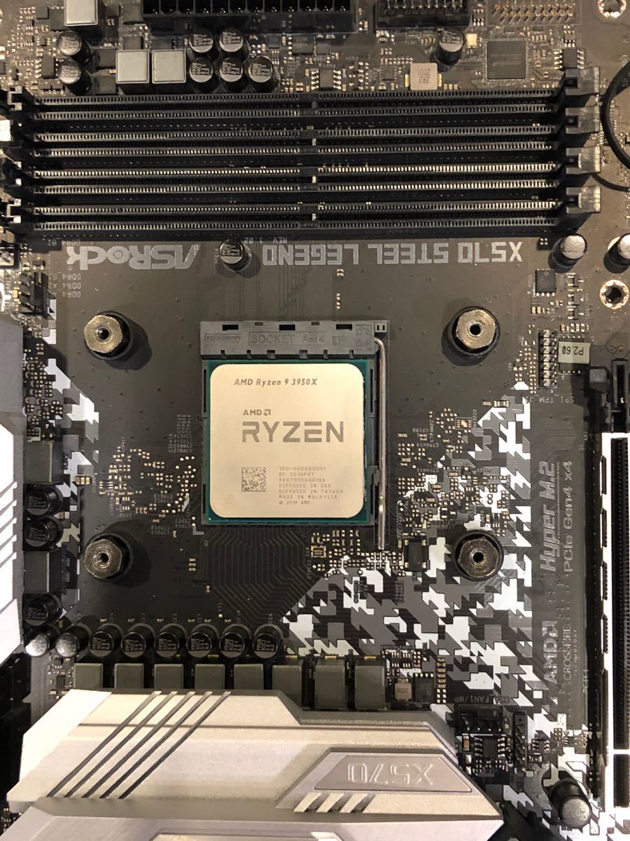 ASRock X570 Steel Legend & AMD RYZEN9 3950X & CPUクーラー セット