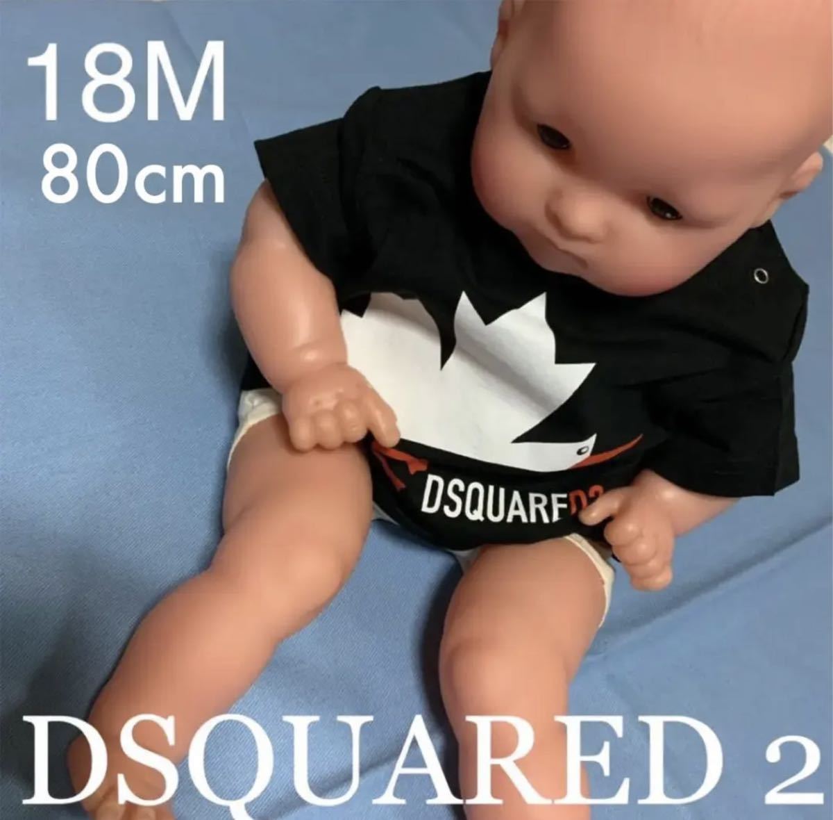 洗練されたデザイン DSQUARED2 Tシャツ ブラック 18M 80cm｜Yahoo