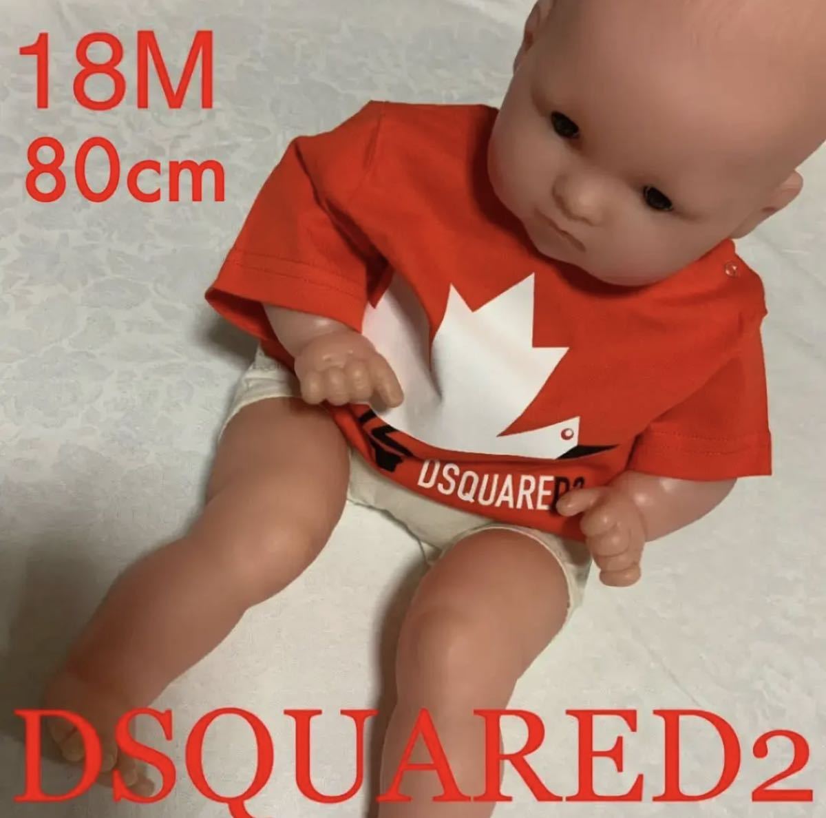 洗練されたデザイン　DSQUARED2　Tシャツ　レッド　18M