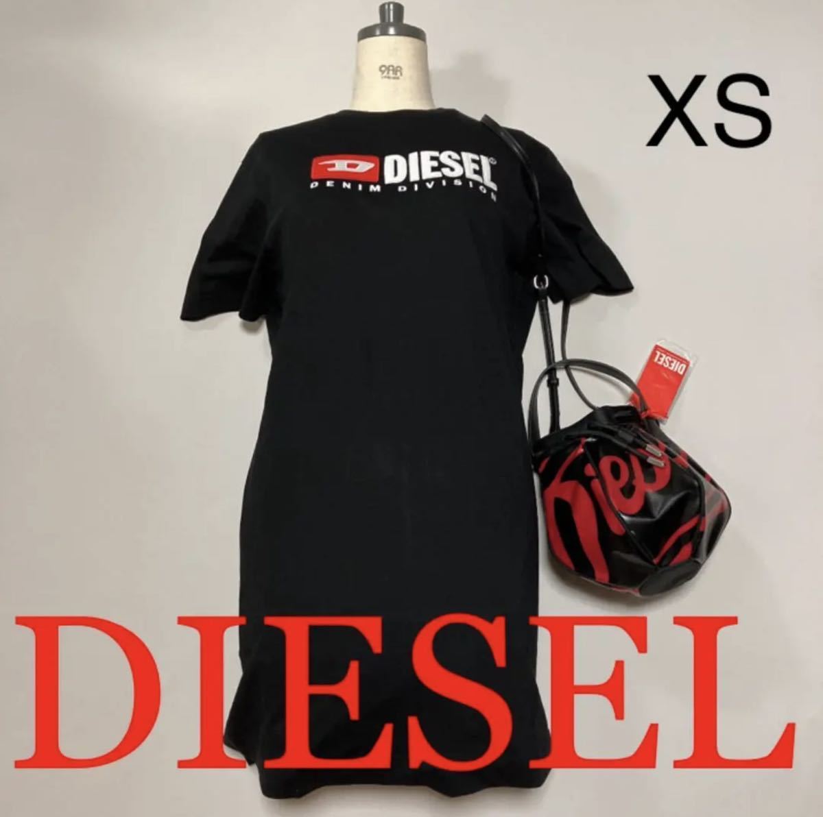 洗練されたデザイン DIESEL ワンピース D-EGOR-DIV DRESS ブラック XS 