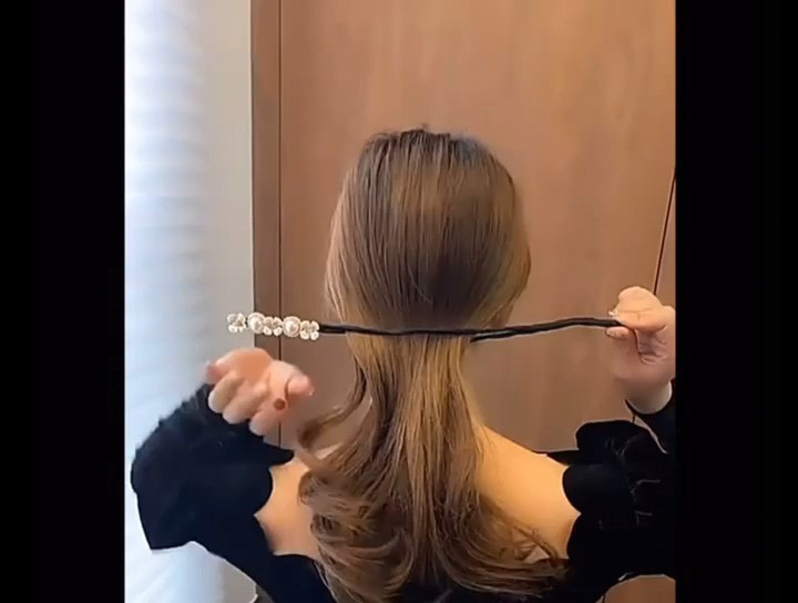 お団子ヘアメーカー お団子ヘアアレンジ パール 可愛い 3本