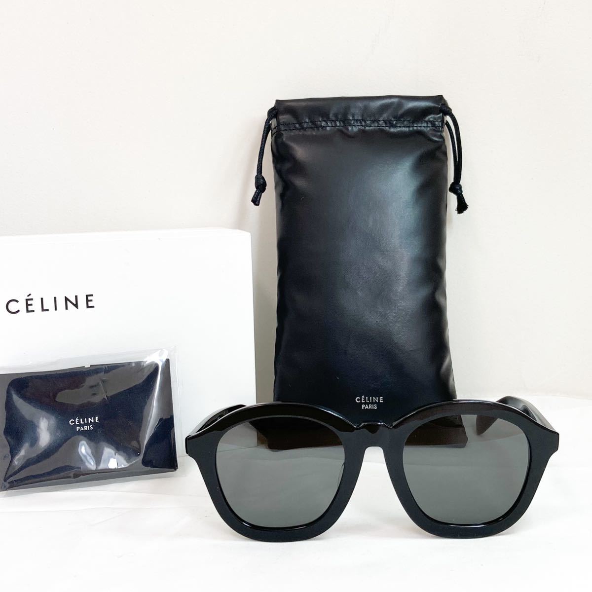 極美品 Celine セリーヌ サングラス CL40017F ブラック