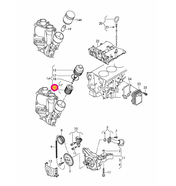 VW ゴルフトゥーラン 1TBMY用 オイルフィルター Volkswagen フォルクスワーゲン_画像2