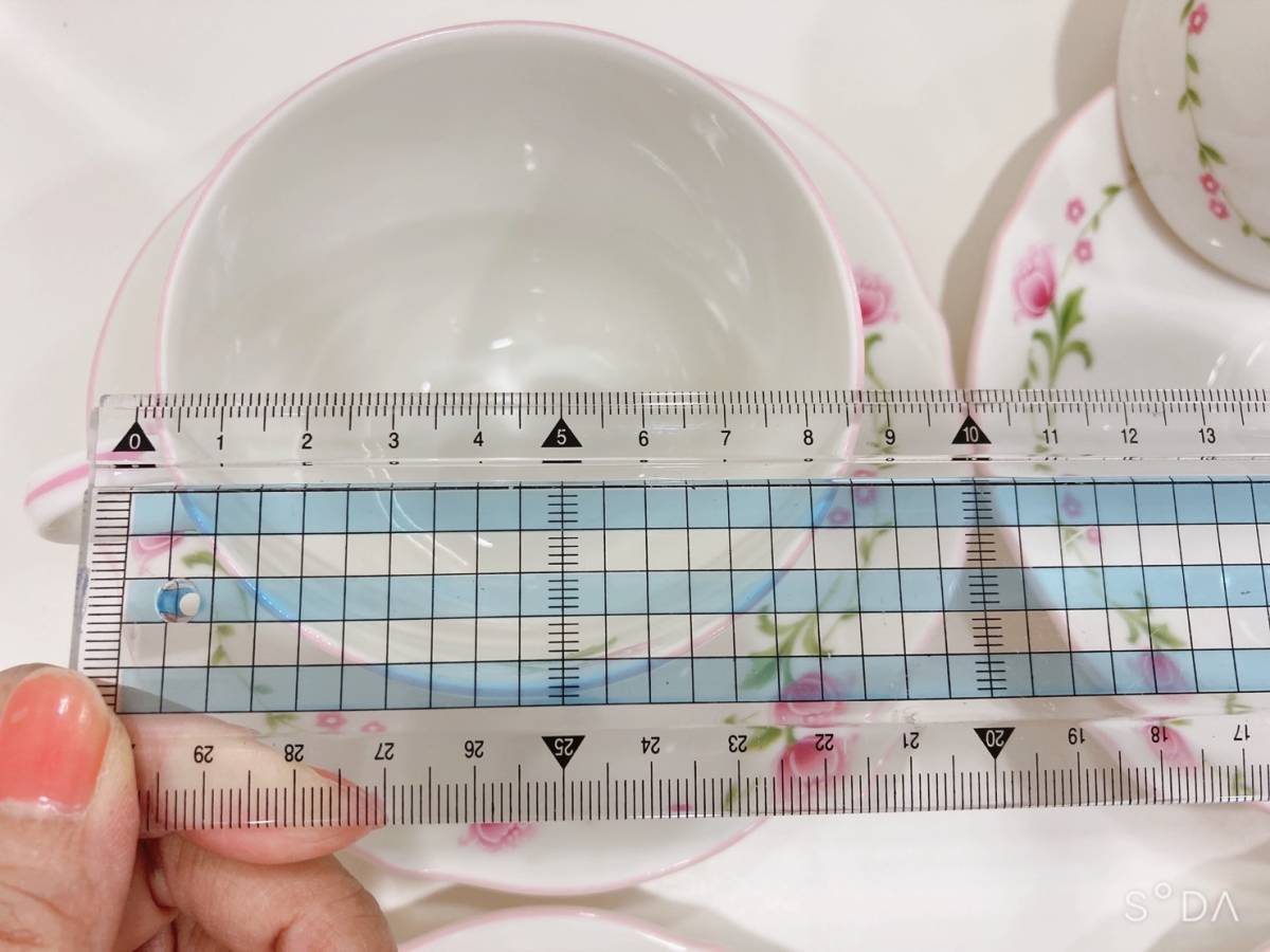 ◆ジバンシー　カップ＆ソーサー2客/デザートプレート2枚　セット　紅茶碗皿 ヤマカ 洋食器 陶磁器_画像7