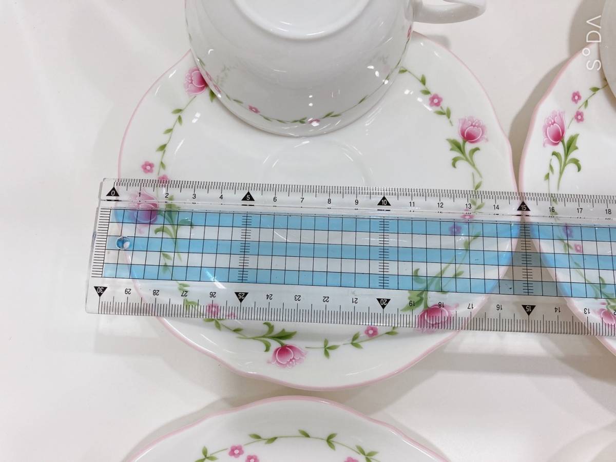 ◆ジバンシー　カップ＆ソーサー2客/デザートプレート2枚　セット　紅茶碗皿 ヤマカ 洋食器 陶磁器_画像8