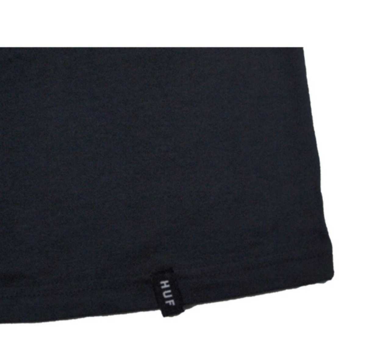 HUF ハフ STAGE POCKET TEE ステージ ポケット Tシャツ black ピンク 刺繍 サイズ M 新品 未使用 送料無料_画像2