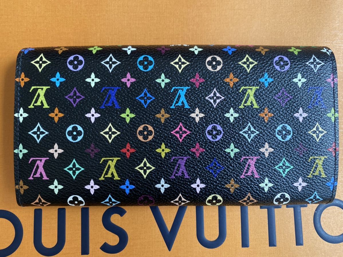 LOUIS VUITTON ルイヴィトン ポルトフォイユサラ モノグラムマルチカラー ノワール グルナード 長財布　_画像3