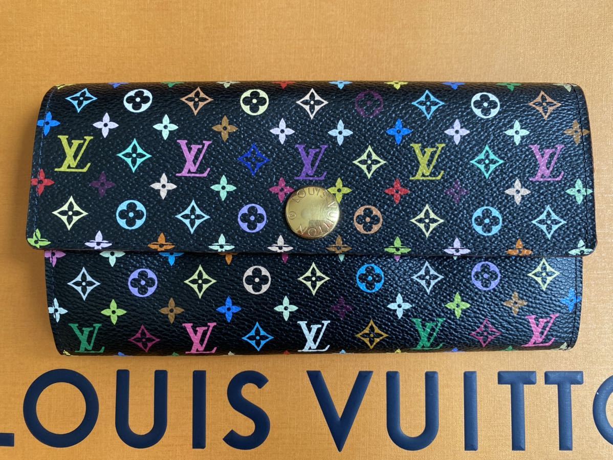 LOUIS VUITTON ルイヴィトン ポルトフォイユサラ モノグラムマルチカラー ノワール グルナード 長財布　_画像2