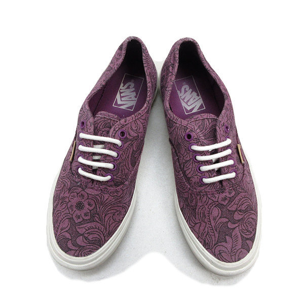 s■【24cm】バンズ/VANS 総柄 ローカット キャンバス スニーカー■紫/LADIES向き/8【中古】_画像2