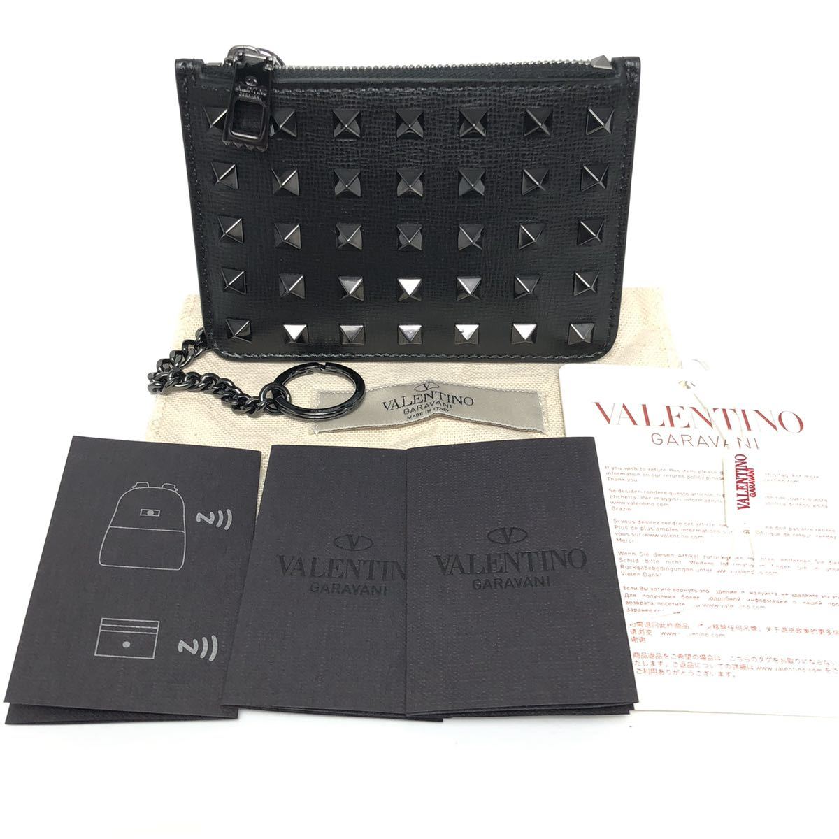 ほぼ未使用】VALENTINO ヴァレンティノ カードケース コインケース 黒