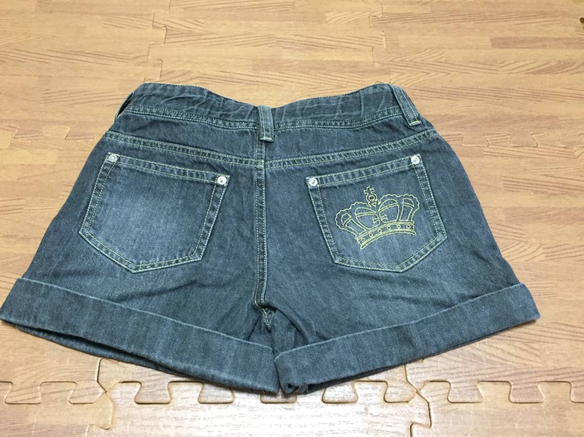 BC　ブルークロス　ブラックデニム　ショートパンツ　160　USED　/　⑤