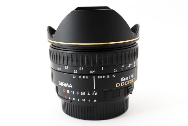 ★極上完動品★ SIGMA シグマ 15mm F2.8 D EX DG FISHEYE Nikon ニコン Fマウント 単焦点 超広角 レンズ / フィッシュアイ #005101_画像8