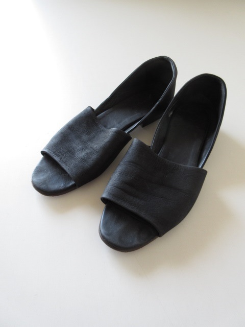 2020SS evam eva / エヴァムエヴァ leather sandal BLACK 34/22.5 * レディース レザー サンダル シューズ_画像2