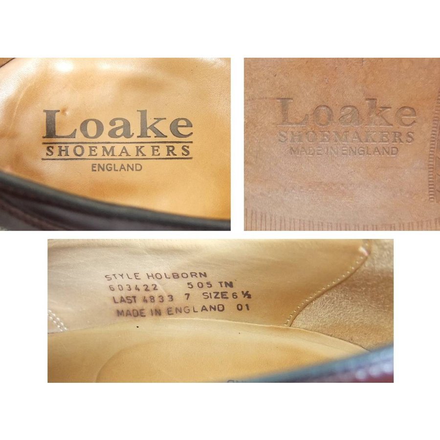 英国製 Loake ローク ローファーバーガンディ 61/2 革靴 スリッポン レザーシューズ イングランド製_画像10