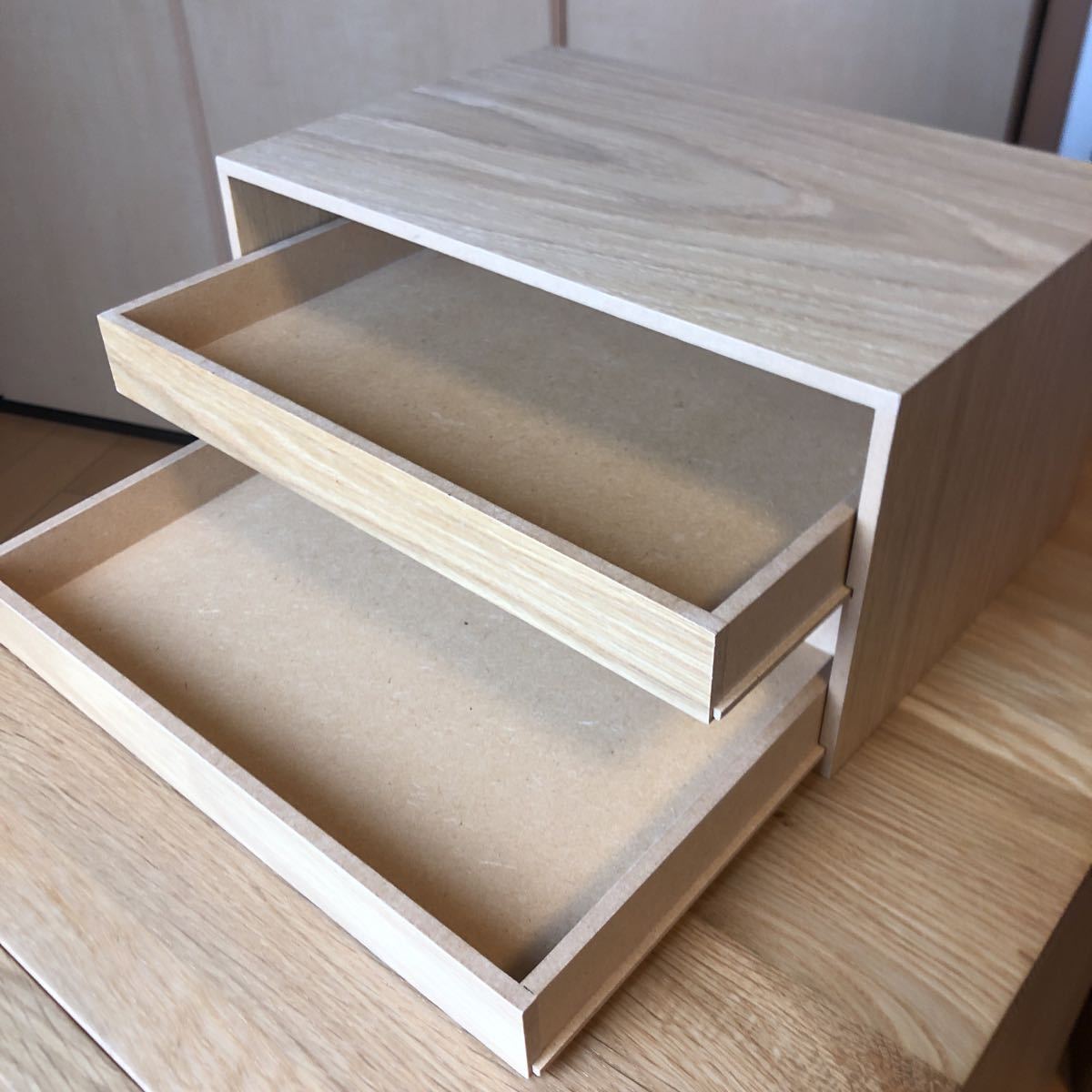 無印良品 MUJI 無垢材 デスクキャビネット 引出2段 オーク材 無印良品 MUJI 無垢材 デスクキャビネット 引出2段 オーク材