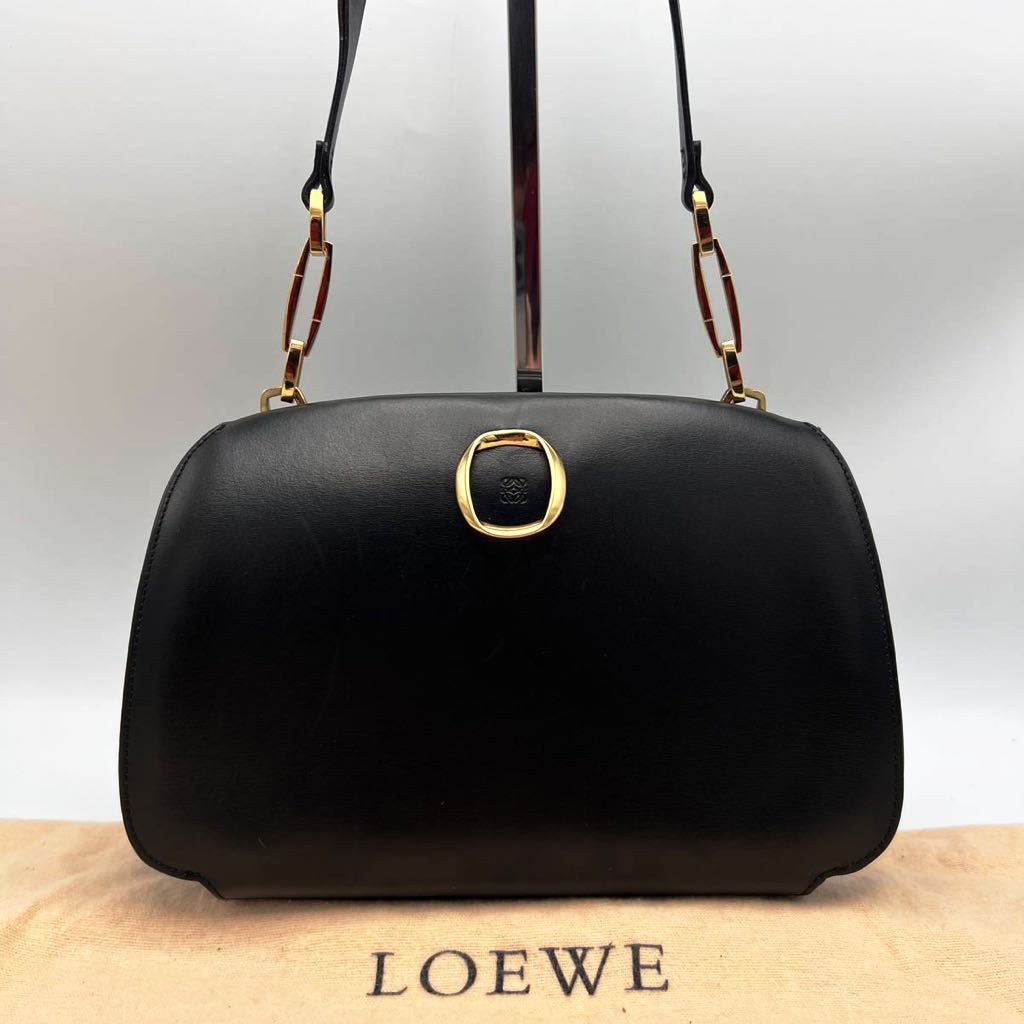 1円 極美品 LOEWE ロエベ がま口 ショルダーバッグ アクセサリーポーチ