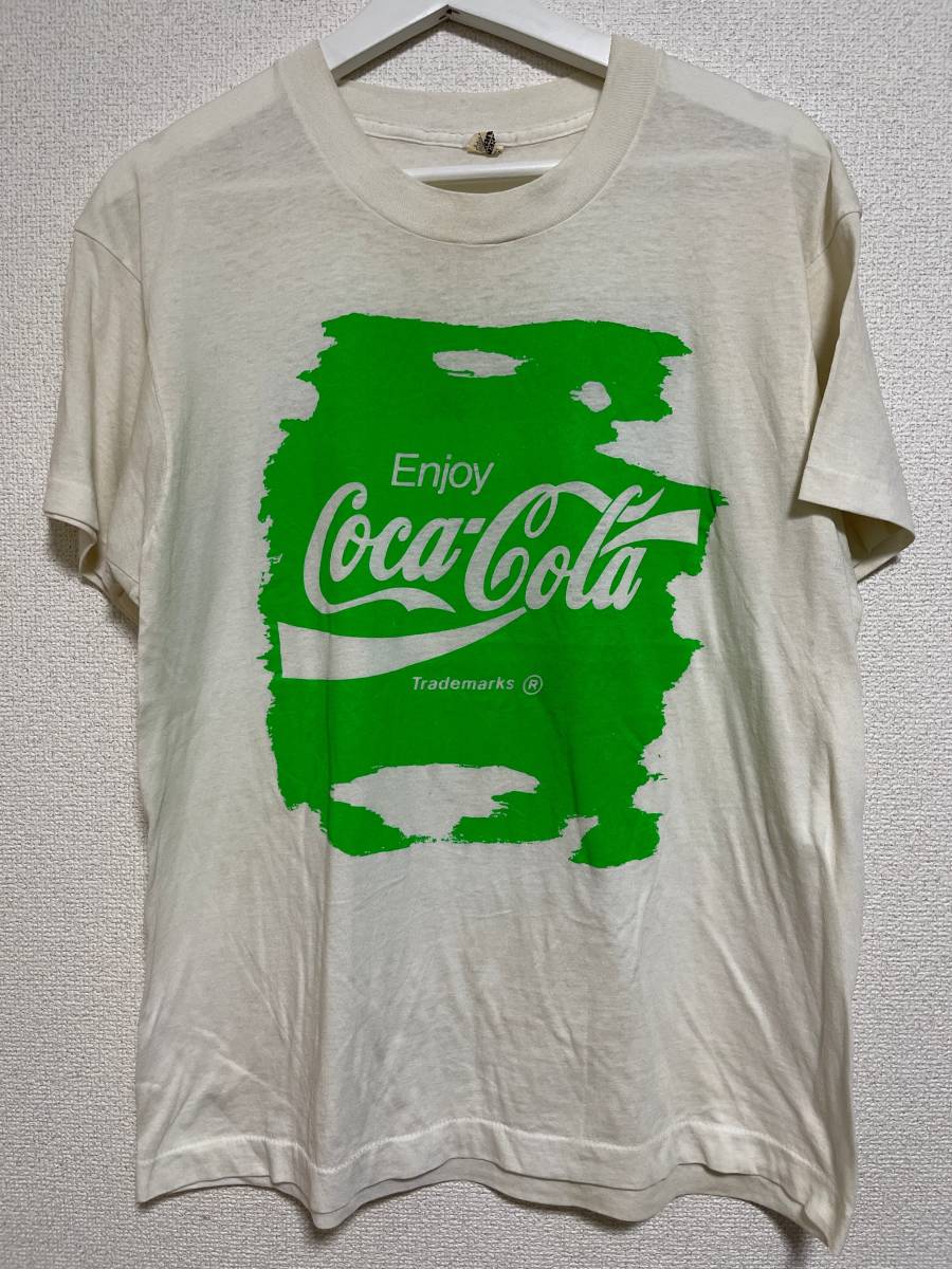 若者の大愛商品 LV0152 L 古着 T-シャツ COCACOLA コカ・コーラ 82S 文字、ロゴ