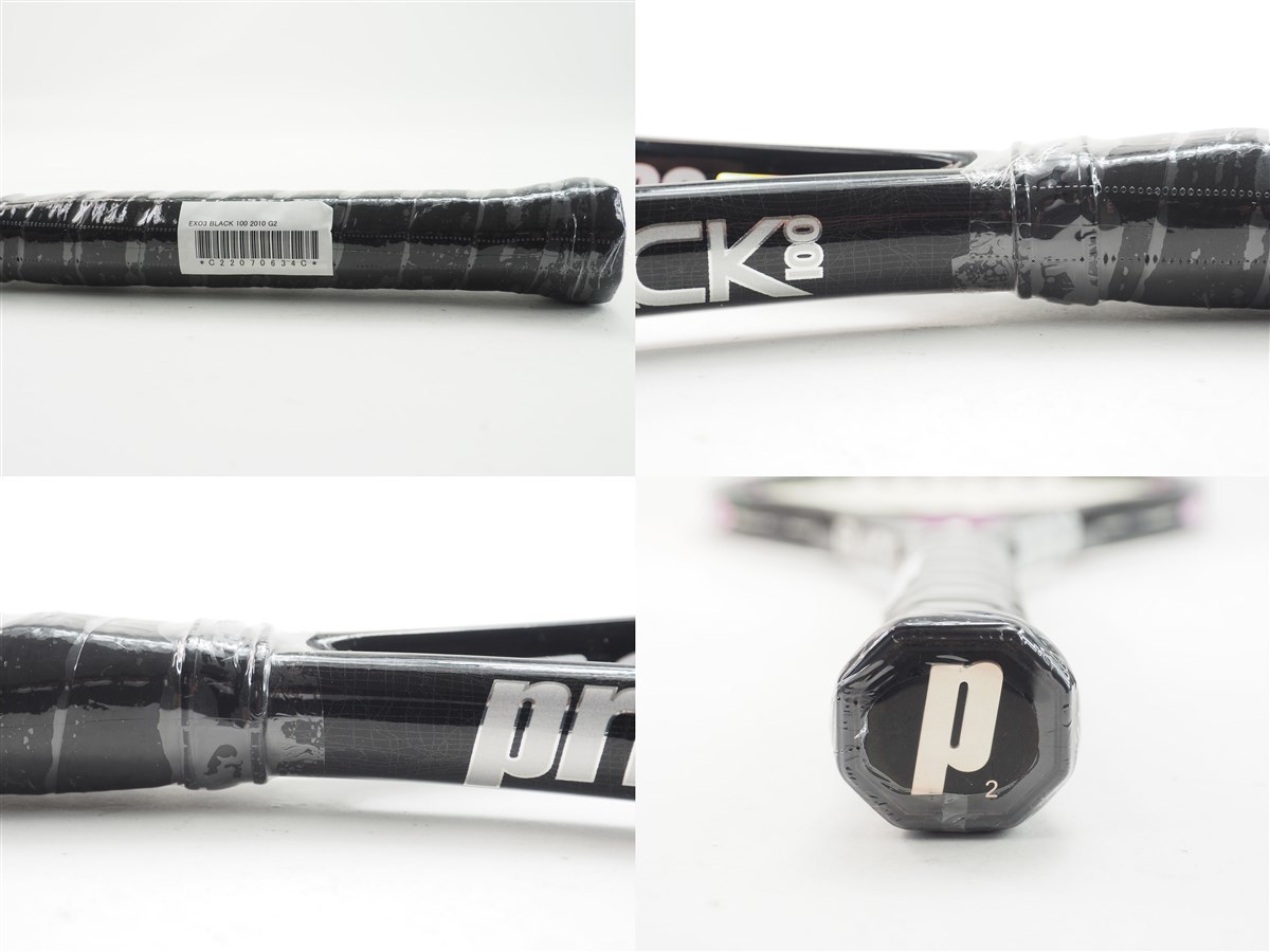 中古 テニスラケット プリンス イーエックスオースリー ブラック 100 2010年モデル (G2)PRINCE EXO3 BLACK 100 2010_画像3
