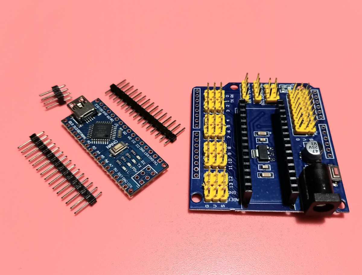 Arduino Nano 1個 ATMEGA328P-AU + 拡張ボード