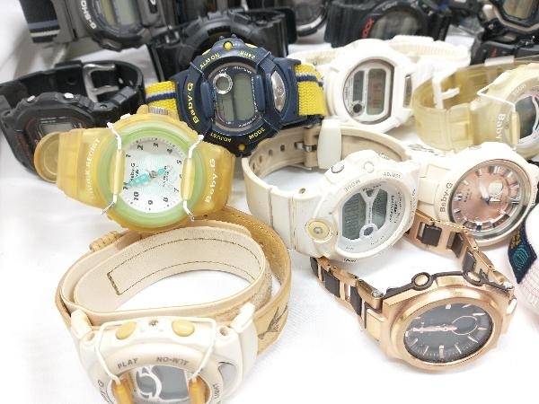 ジャンク 1スタ まとめ売り 43本 CASIO G-SHOCK baby-g 腕時計 クォーツ 電波 ソーラー チタン