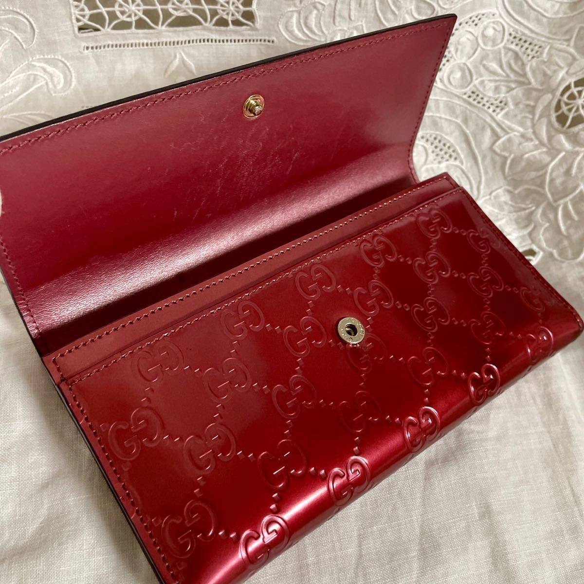 GUCCI☆グッチ☆長財布☆ラブリーハート☆ワインレッド | contifarma.pe