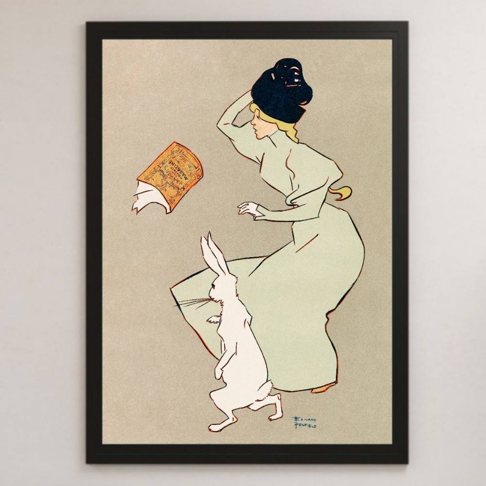  Penfield [ заяц . женщина ] иллюстрации искусство глянец постер A3 балка Cafe Vintage retro интерьер журнал - -pa-z журнал .