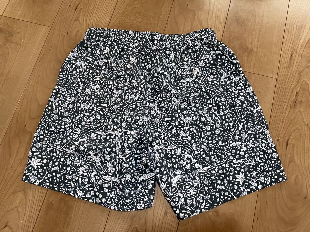 新品カッコイイ☆HERMESエルメス総柄ショートパンツハーフパンツ水着ユニセックスメンズ海水パンツ海パン男女兼用タグ付き未使用エスニック