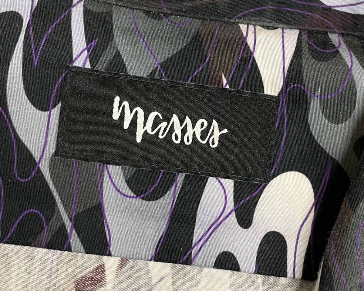 □ MASSES SHIRT S/S FIRE 半袖 オープンカラー シャツ ファイヤ