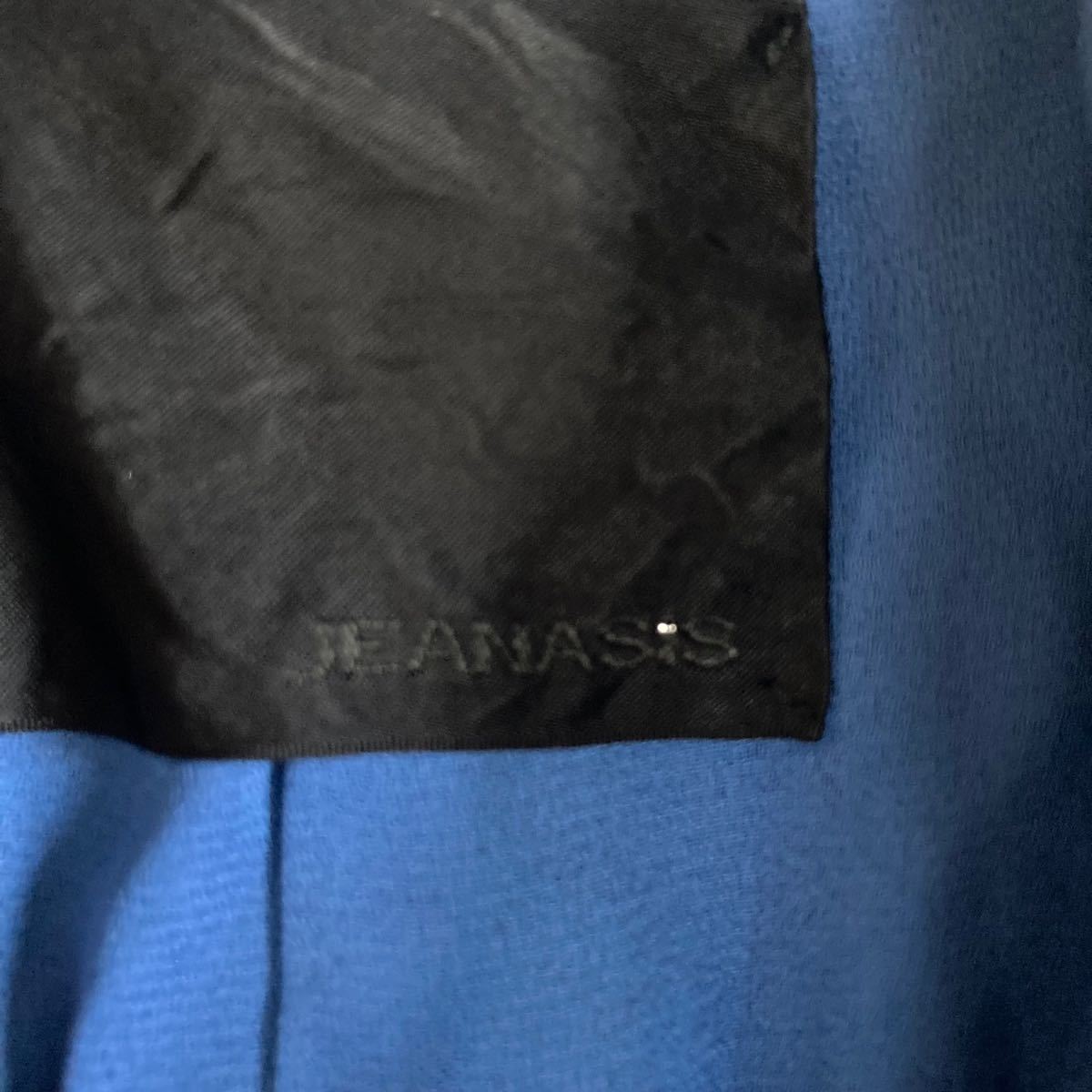 JEANASIS ジーナシス　とろみテーラードジャケット サマージャケット　ブルー　青　フリーサイズ