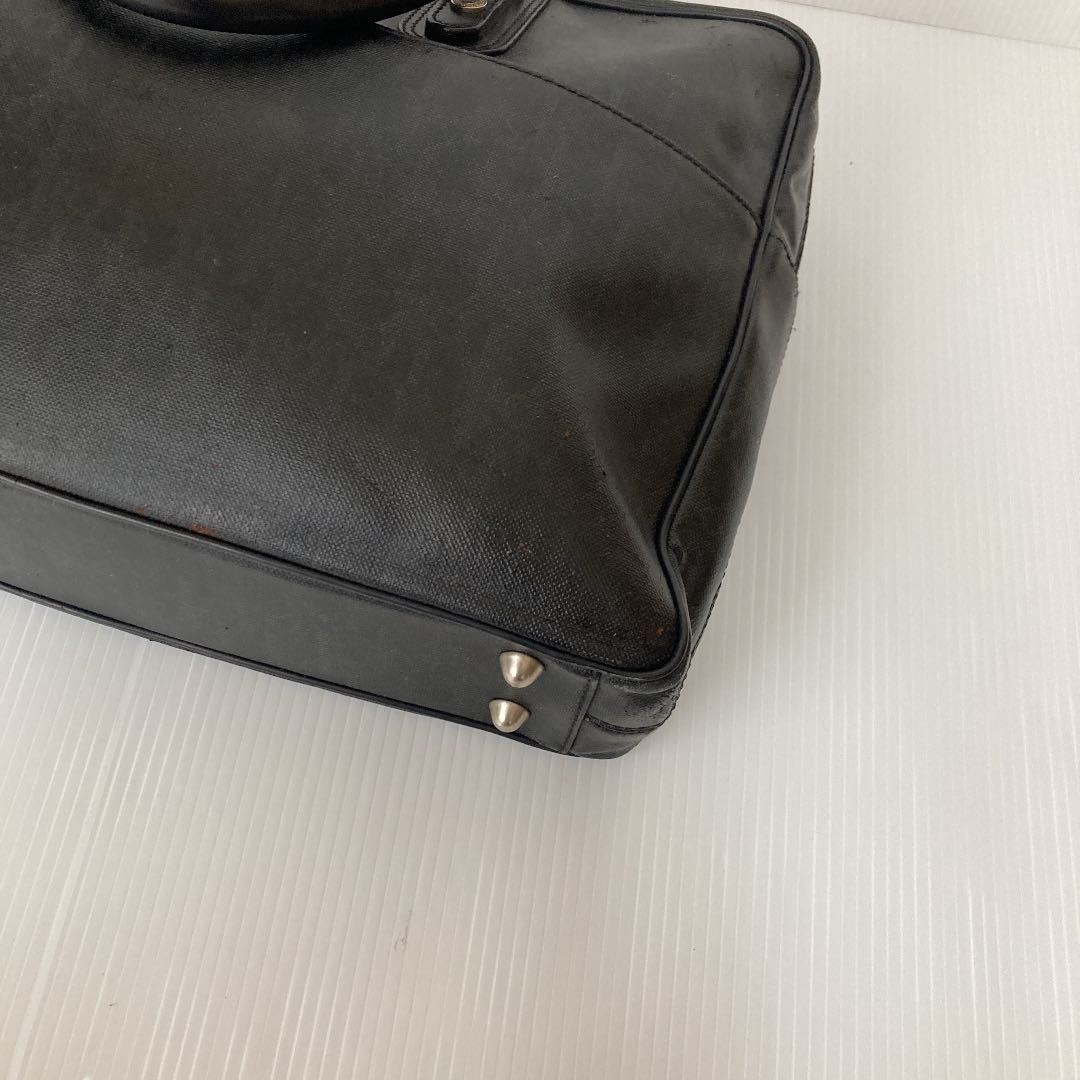 1円〜Dior HOMME メンズ ビジネスバッグ トロッター柄 シルバー金具 多