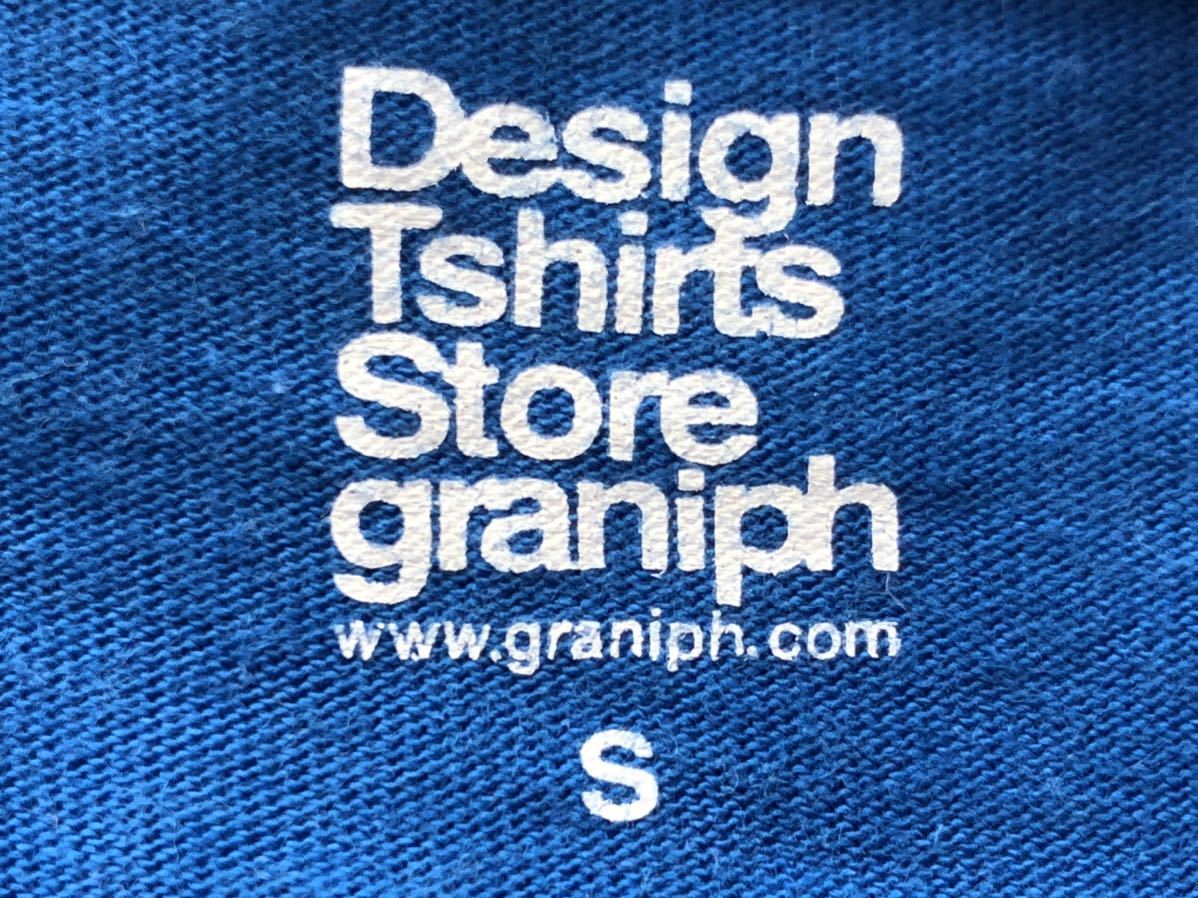 デザイン ティーシャツ ストア グラニフ Tシャツ ブルー Sサイズ　　半袖 S/S T Design Tshirts Store graniph 早1730_画像3