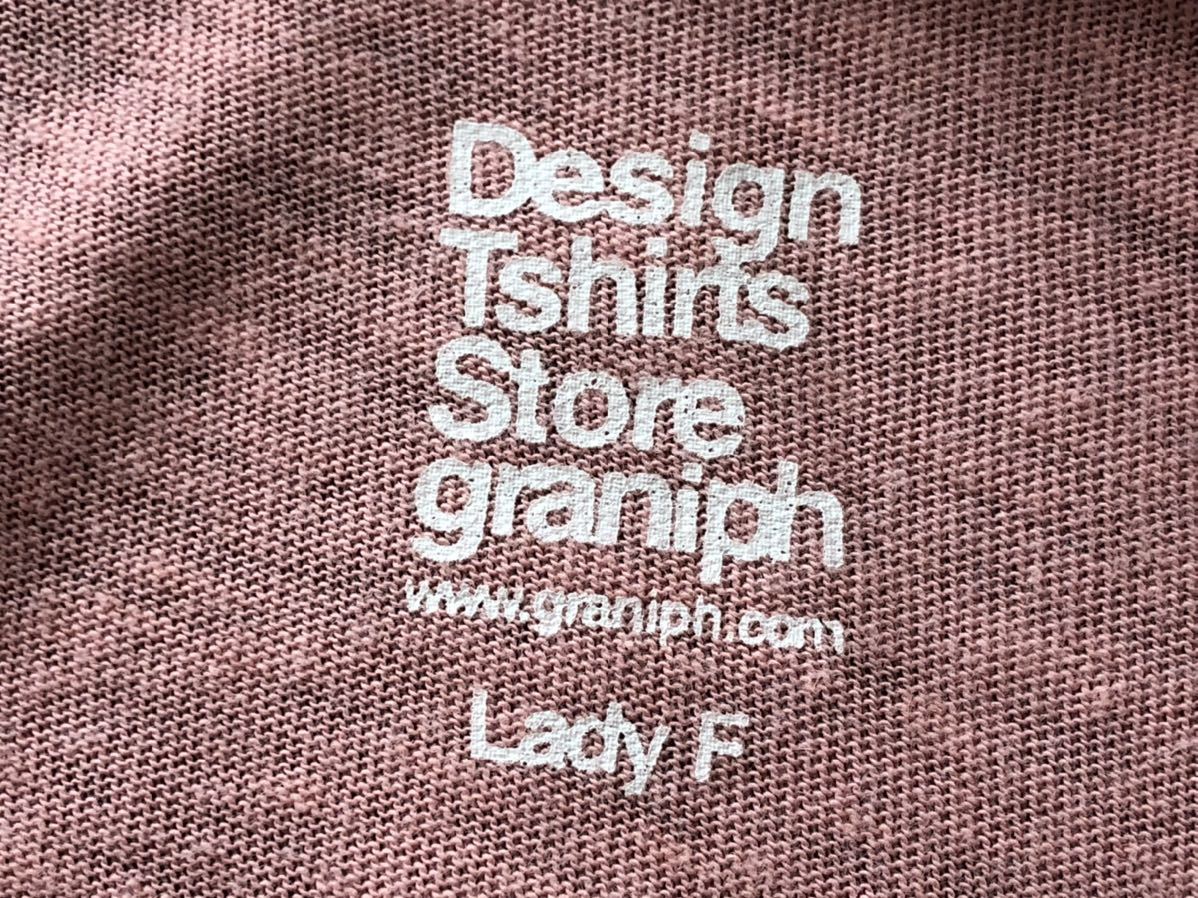 デザイン ティーシャツ ストア グラニフ ワンピース Tシャツ　　フリーサイズ Design Tshirts Store graniph プリント裏地柄 早1734_画像3