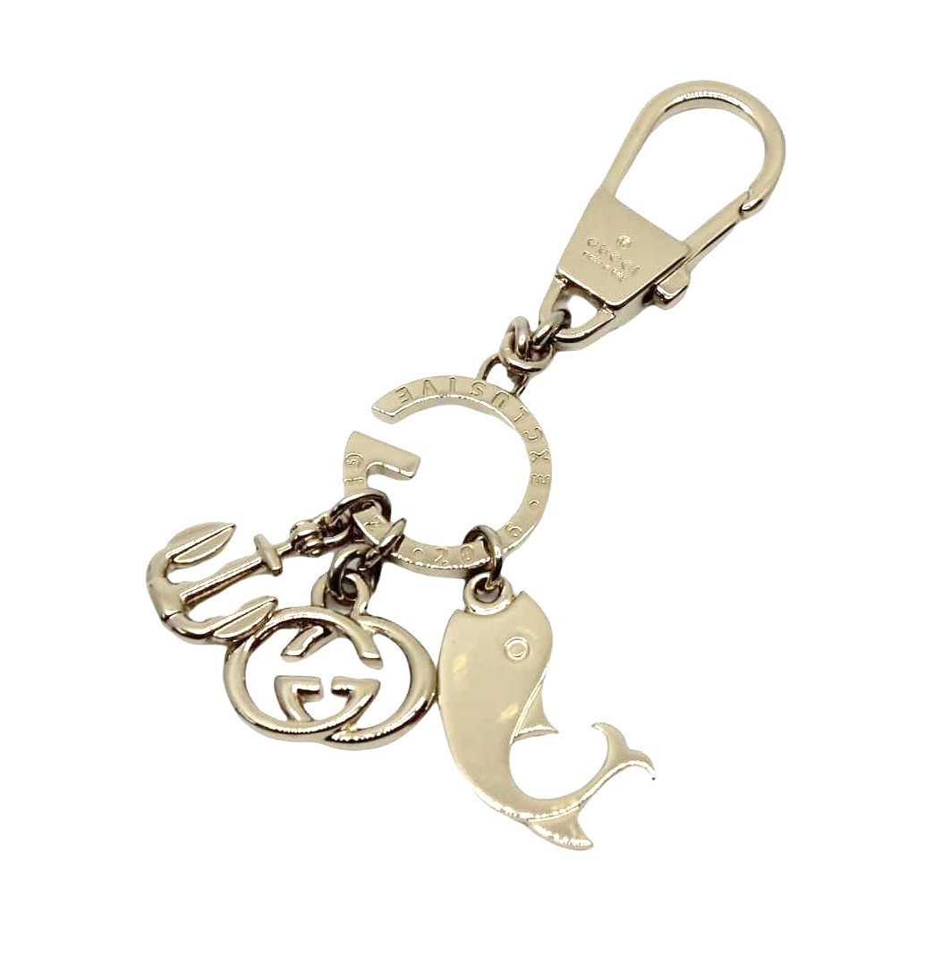  Gucci key holder Ginza limitation 2006 exclusive whale Gold metal fittings hook bag charm box GG