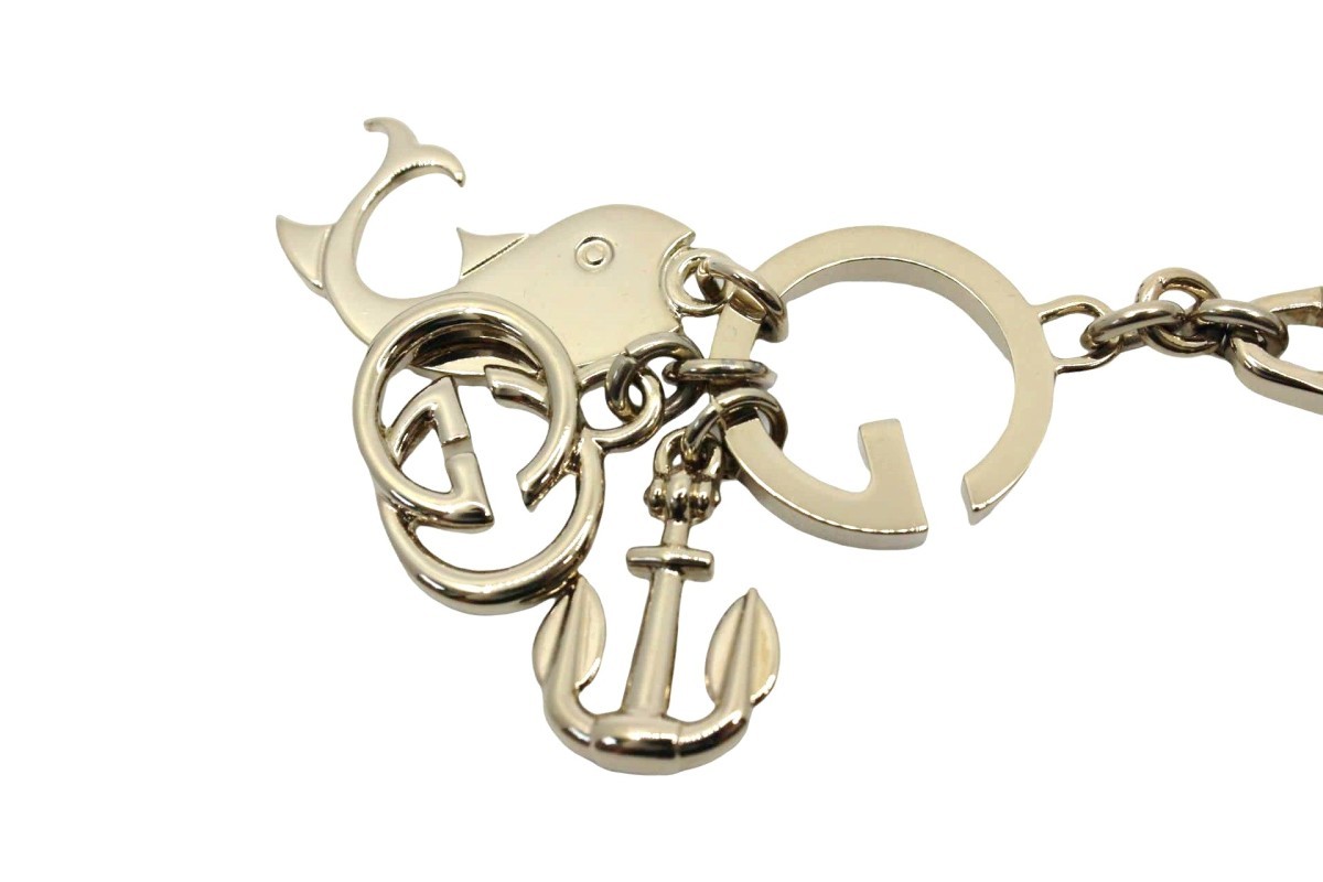  Gucci key holder Ginza limitation 2006 exclusive whale Gold metal fittings hook bag charm box GG