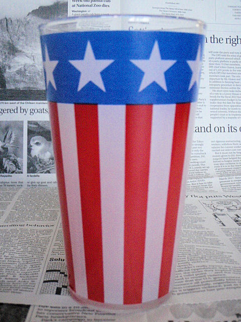 F174☆US　FLAG　GLASS　TUMBLER星条旗タンブラー/USA星条旗グラス世田谷ベース＆デイトナ・アメリカン雑貨ガレージアイテムにUS星条旗_画像3