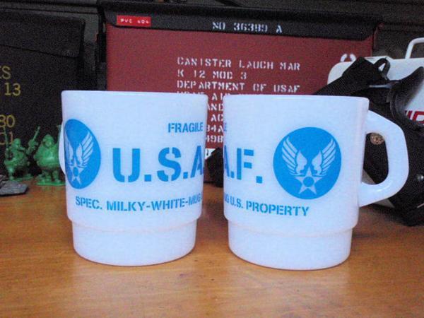 USAF America Air Force emblem start  King mug / place san. Setagaya base DAYTONA. garage small articles ./ rice Air Force mug 