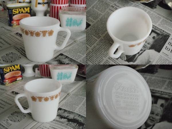  Old Pyrex Golden Pyrex mug /ko- person g ball / Vintage Pyrex / America buying attaching goods 