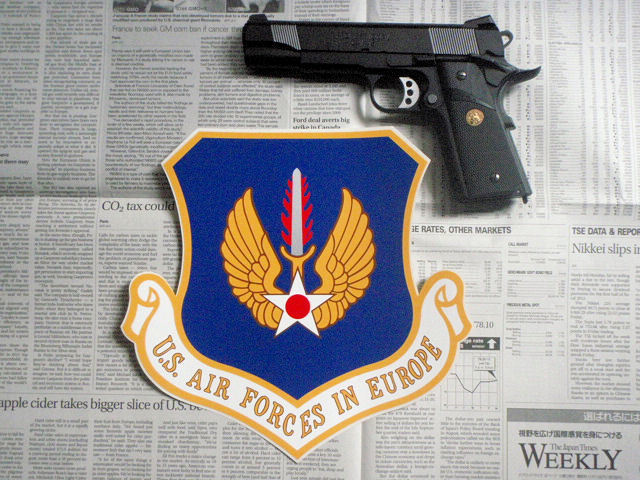F144* America Air Force U.S.AIR FORCES IN EUROPE(.. America Air Force ) sticker /USAF rice Air Force aviator / Setagaya base & Daytona DAYTONA
