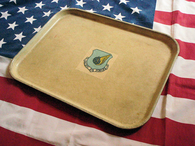 F287A*USAF rice Air Force Pacific Air Forces Pacific Air Force futoshi flat . Air Force Vintage tray / millimeter mesi*MRE* ration war .. meal 