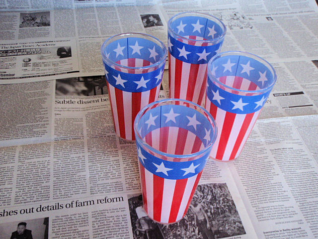 F174☆US　FLAG　GLASS　TUMBLER星条旗タンブラー/USA星条旗グラス世田谷ベース＆デイトナ・アメリカン雑貨ガレージアイテムにUS星条旗_画像6