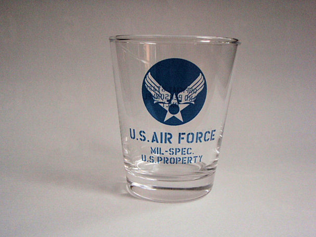 F408*USAF America Air Force with logo military glass ( made in Japan )/ American Air Force US AIR FORCE place san. Setagaya base DAYTONA Daytona / military miscellaneous goods 