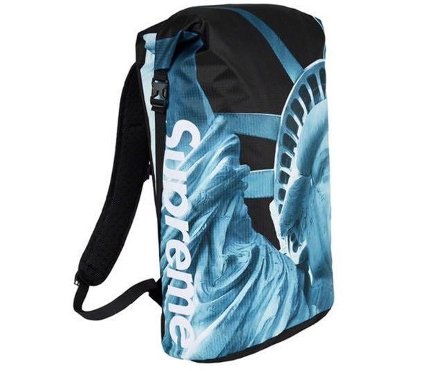 Supreme×THE NORTH FACE 19AW Statue Of Liberty Waterproof Backpack 黒 自由の女神 ウォータープルーフ ロールバックパック リュック_画像1