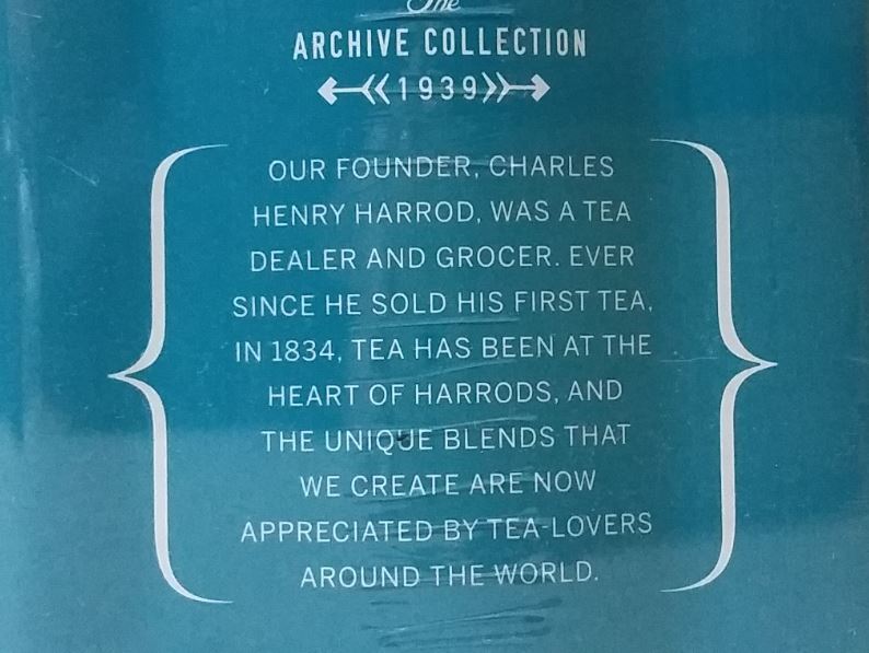 ハロッズ Harrods ★ 紅茶 アーカイブコレクション エンパイア ブレンド 125g リーフティー 茶葉_画像3