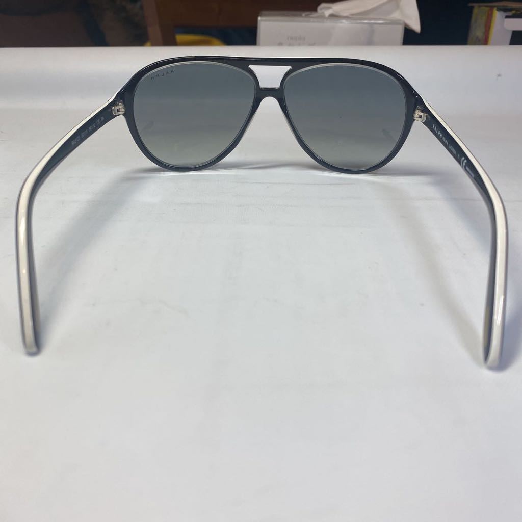 [ as good as new * storage goods ] Ralph Lauren sunglasses RA5123 501/11 56*12 135 3N Teardrop black, white line frame R072806