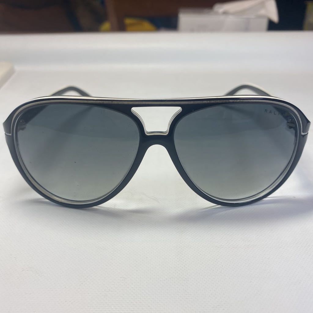 [ as good as new * storage goods ] Ralph Lauren sunglasses RA5123 501/11 56*12 135 3N Teardrop black, white line frame R072806