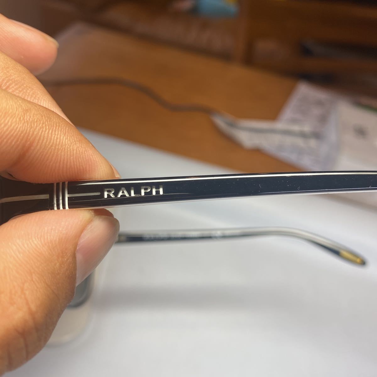 [ as good as new * storage goods ] Ralph Lauren sunglasses RA5123 501/11 56*12 135 3N Teardrop black, white line frame R072806