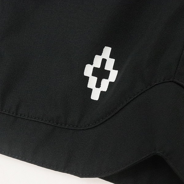 *MARCELO BURLON/ maru se осел - long Logo принт нейлон легкий Short колени длина брюки черный L